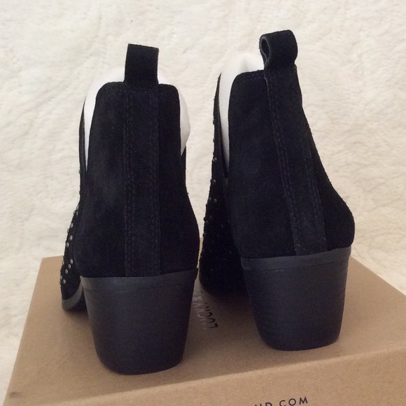 💙LUCKY BRAND BARLENNA STUDDED PEEP TOE BOOTIE💙 - Picture 3 of 4